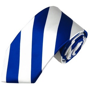 Men's 2.75 W And 58 L Inch With 0.75 Inch Stripe Width College Stripe Slim Woven Necktie - 1 of 3