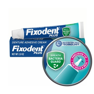 Fixodent Plus Breath Bacteria Guard Secure Denture Adhesive 2.0oz