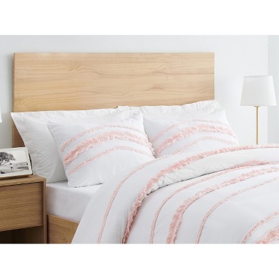 Sweet Jojo Designs Girl Full/Queen Comforter Bedding Set Boho Fringe White and Pink 3pc — фото 4