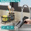 Hachikiko Wall-Mounted Carbon Steel Kitchen Sink Organizer - 2-Tier Multipurpose Cleaning Supplies Rack with Drainage & Punch-Free Installation - 2 of 4