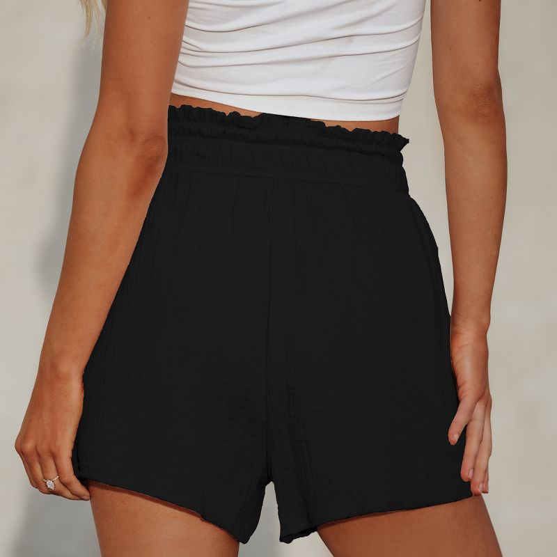 Women's Smocked Paperbag Waist Shorts - Cupshe, 4 of 6
