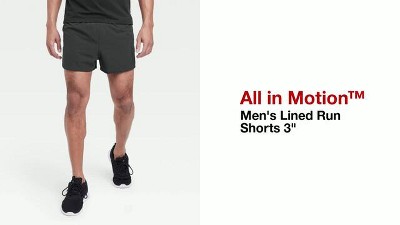 Men's Lined Run Shorts 9 - All In Motion™ Black S : Target