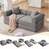 Sapphtopaz 73" Couches for Living Room 2-in-1 Convertible Sofa Bed with Removable Armrests Mattress Sofa with 2 Pillows Sleeper Sofa for Bedroom - 3 of 4