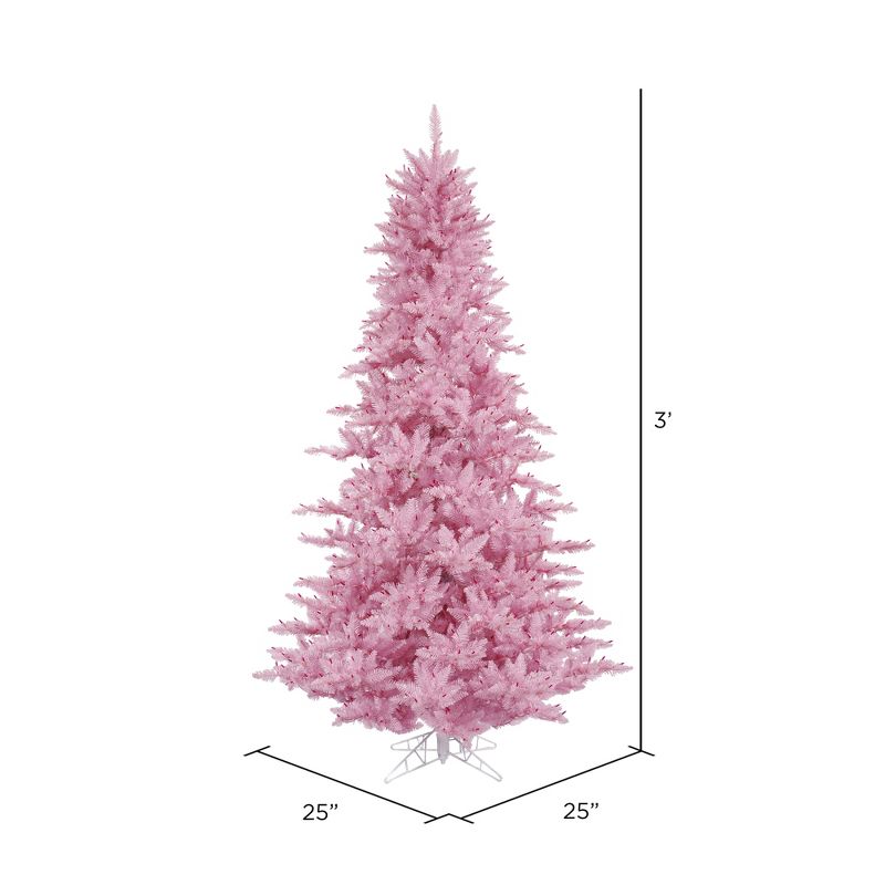 Vickerman Pink Fir Artificial Christmas Tree, 2 of 3