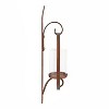 Kate and Laurel Doria Round Metal Wall Sconce, 12x22, Bronze - 4 of 4