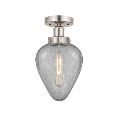 Geneseo - 1 Light Semi-Flush Mount In Industrial Style-9.75 Inches Tall and 6 Inches Wide