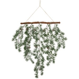 Northlight Pine Sprigs with Pine Cones Christmas Swag Wall Hanging- 27.5" - 1 of 4