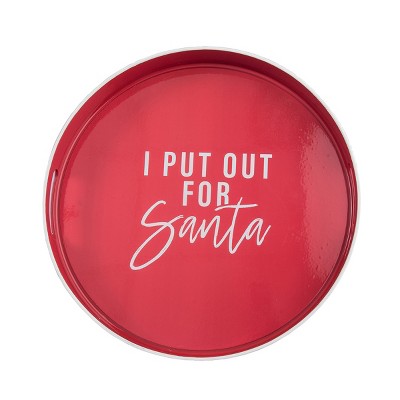 Totalee Gift I Put Out For Santa Serving Tray Ceramic Red
