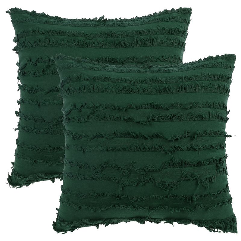 Unique Bargains Couch Sofa Bed Decorative Cotton Side Zipper Throw Pillow Covers 2 Pcs, 1 of 7