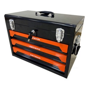 Belatt 20" 3 Drawer Steel Tool Cabinet with Ball Bearing Slides - Lockable Garage Storage Cabinet, Powder Coated, Portable - 1 of 4