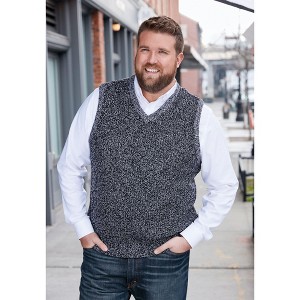 KingSize Shaker Knit V-Neck Sweater Vest - 1 of 3