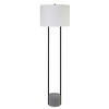 Hudson and Canal 65.5" Floor Lamp: Blackened Bronze, Concrete Base, Polyester Drum Shade - 2 of 4