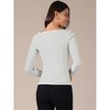 INSPIRE CHIC Women's Striped Long Sleeve Boat Neck Stretchy 2025 Casual Basic Tee Shirt - 4 of 4