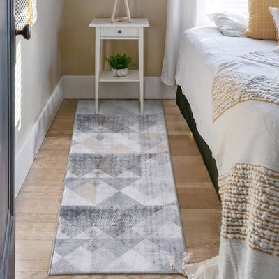Modern Geometric Area Rug Non-Slip Stain-Resistant Accent Area Rugs