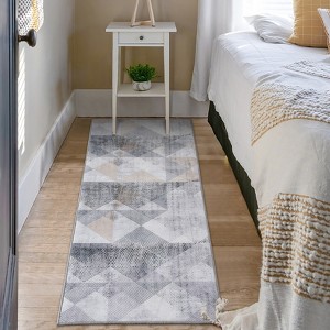 Modern Geometric Area Rug Non-Slip Stain-Resistant Accent Area Rugs - 1 of 4