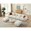 MYINDA Sectional Sofa Couch, Minimalist Combination, Convertible L/U Shaped Comfort Sofa with Removable Ottomans for Living Room - 3 of 4