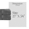 Home Weavers Elegance Essentials 550GSM 100% Cotton Zero Twist Super Absorbent Bath Towel Set - 2 of 4