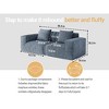 Sectional Couches for Living Room Furniture 86.6" Cloud Couch Sectional,Modular Sectional Sofa with 2 Toss Pillow - 4 of 4