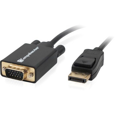 Comprehensive Displayport to VGA Converter Cable - 6ft - 6 ft DisplayPort/VGA A/V Cable for Computer, Monitor, Audio/Video Device, HDTV, PC