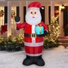 Gemmy Christmas Airblown Inflatable Santa w/Gift Box OPP, 7 ft Tall, Multi - 2 of 4