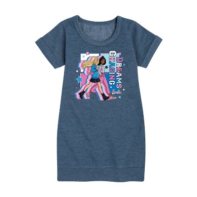 - Barbie - Chasing Dreams Graphic Short Sleeve Fleece Dress