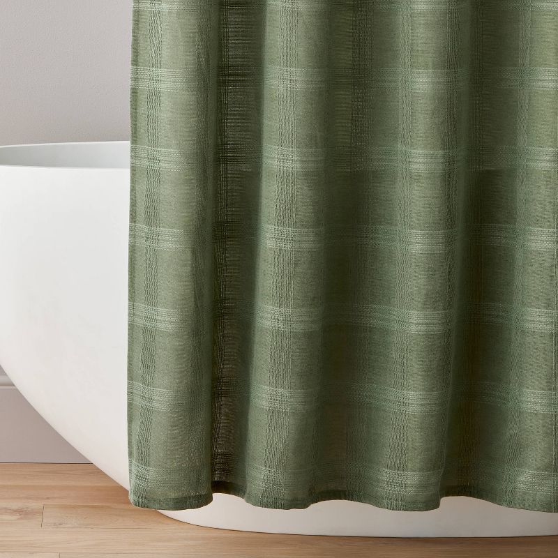 Washed Square Shower Curtain - Hearth & Hand™ with Magnolia, 4 of 5