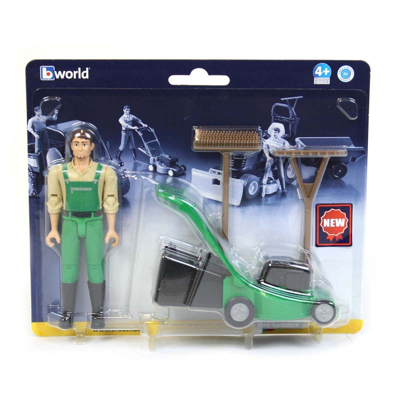 Bruder bworld Gardener with Lawn Mower and Accessories, 2 of 4