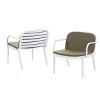 Set of 2 Outdoor Club Chairs,Patio Chairs With Water-Repellent Fabric Cushions and PP Frame,Modern Lounge Armrests Chair-Coolbibila - 3 of 4