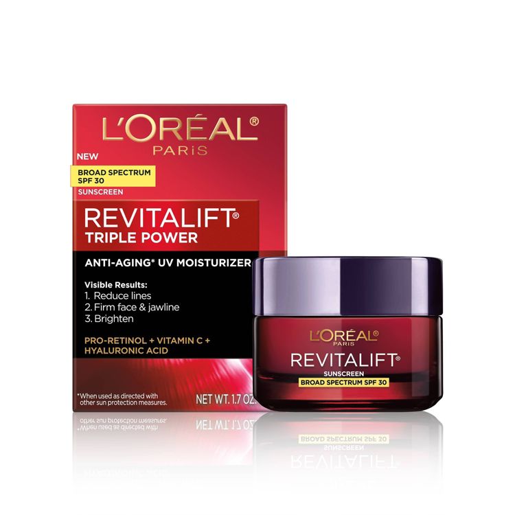 L'Oreal Paris Revitalift Triple Power Anti-Aging Face Moisturizer - SPF 30 - 1.7 oz: Hyaluronic Acid, Normal & Mature Skin, Scented, 2 of 11