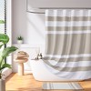 Gracie Mills Dionne Modern 3M-Treated Shower Curtain - 72"W x 84"L - Taupe - 3 of 4