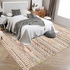 Modern Geometric Living Room Bedroom Area Rugs, Washable Soft Low Pile Floor Carpet with Stripped Lines for Dining Room - 4 of 4