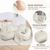 DYHOME 79" Modern Curved Sectional Sofa, Chenille Cloud Couch with Deep Seat, Soft Curved Backrest, All-Foam Construction with 2 Pillows, No-Assembly - 4 of 4