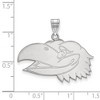 Black Bow Jewelry 14k White Gold Kansas Jayhawks NCAA Large Pendant - 2 of 3