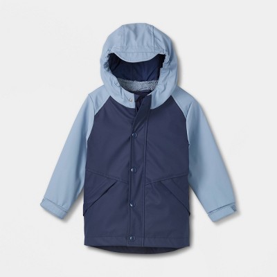 Toddler Girls' Long Sleeve 3-In-1 Rain Coat - Cat & Jack™ Navy Blue 