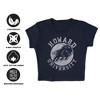 Women's Howard University Classic Retro Stamp Cap Sleeve Baby Rib Crop Top Navy - 4 of 4