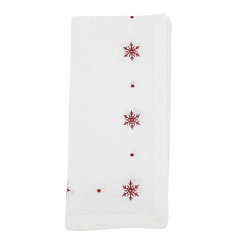 Snowflake Cloth Napkins - Set of 4 napkins