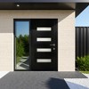Wooakway 36"W × 80"H 4-Lite Exterior Frosted Glass Prehung Front Entry Door Primed Interior Fiberglass Entrance Door - 2 of 4