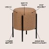 JONATHAN Y Silvia Modern Minimalist Round Backless Metal/Vegan Leather Cushioned Vanity Stool - 2 of 4