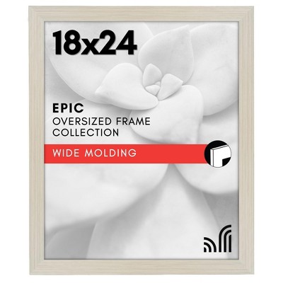 Americanflat 18x24 Poster Frame in Light Wood with Polished Plexiglass-Horizontal and Vertical Formats with Included Hanging Hardware