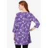 Woman Within Plus Size Perfect Printed Three-Quarter-Sleeve Scoopneck Tunic - 3 of 4