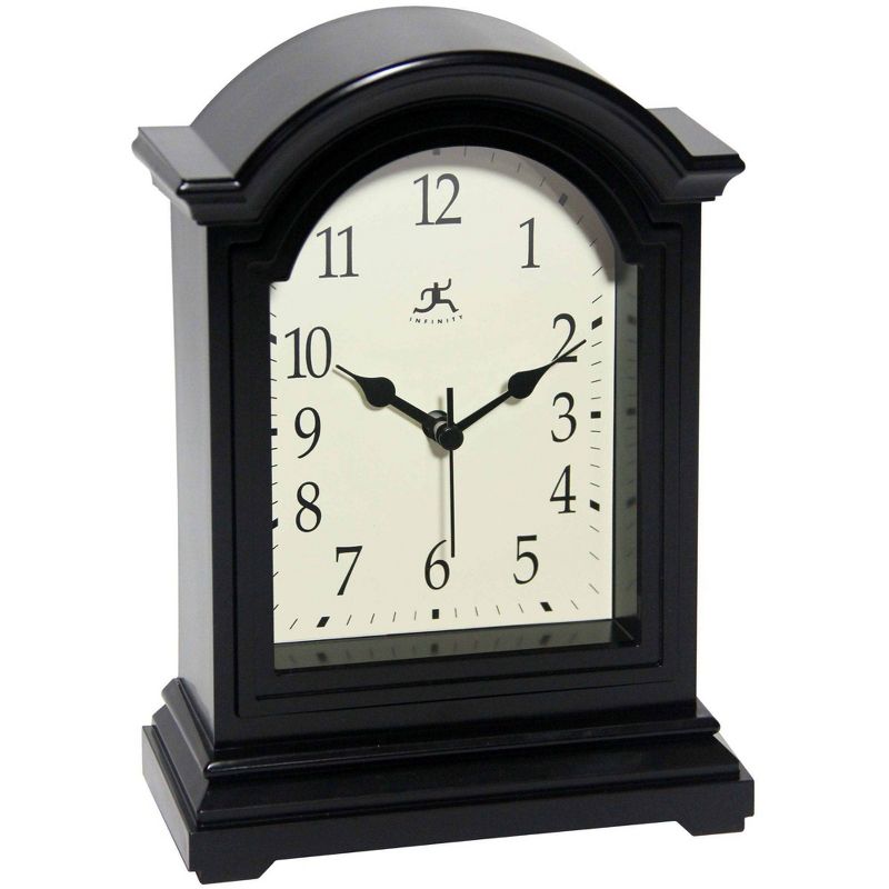 9&#34; Antique Tabletop Clock Black - Infinity Instruments, 5 of 8