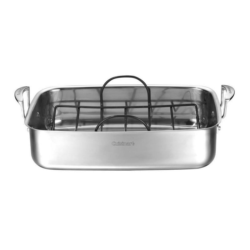 Cuisinart Classic 15&#34; Stainless Steel Roaster with Non-Stick Rack - 83117-15NSR, 5 of 8