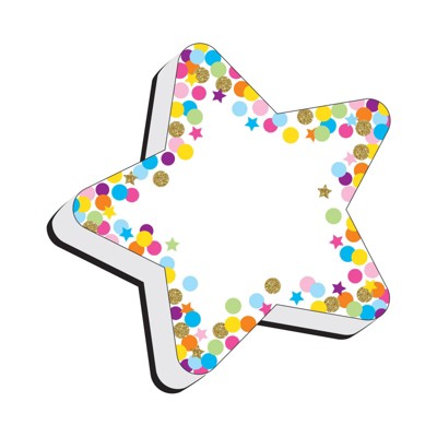 Ashley Productions Magnetic Whiteboard Eraser, Star Confetti (Pack of 6)
