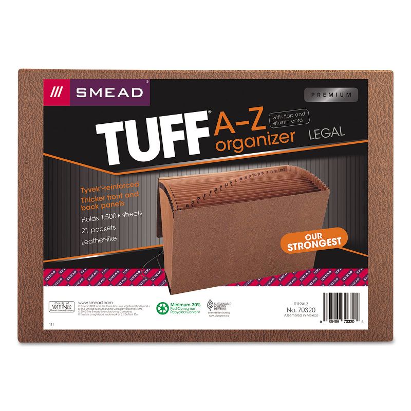 Smead Heavy-Duty A-Z Expanding File 21 Pocket Legal Redrope Printed 70320, 1 of 7