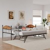 GustoWave Twin Daybed with Pop Up Trundle, Heavy Duty Metal Sofa Bed Frame with Headboards, Space Saving Daybed - 2 of 4