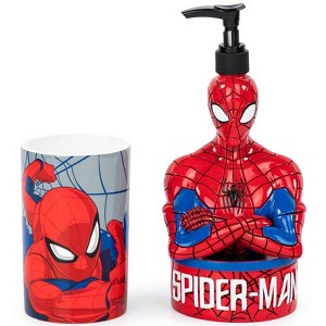 Spider-Man Kids' Lotion Pump and Bath Tumbler Set - 1 of 3