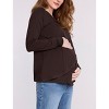 Women's Crewneck Long Sleeve Draped Nursing Tee | Motherhood Maternity - 3 of 4