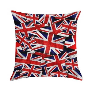 British England Uk Flag Pillow Covers 18x18 Decorative Throw Pillows Soft Square Cushion Covers for Couch Sofa Bedroom - 1 of 1