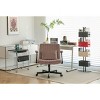 Okak Modern Velvet Office Chair with Padded Back, Desk Chair with Adjustable Armrest and Back, Comfy Chair for Office, Study - 2 of 4