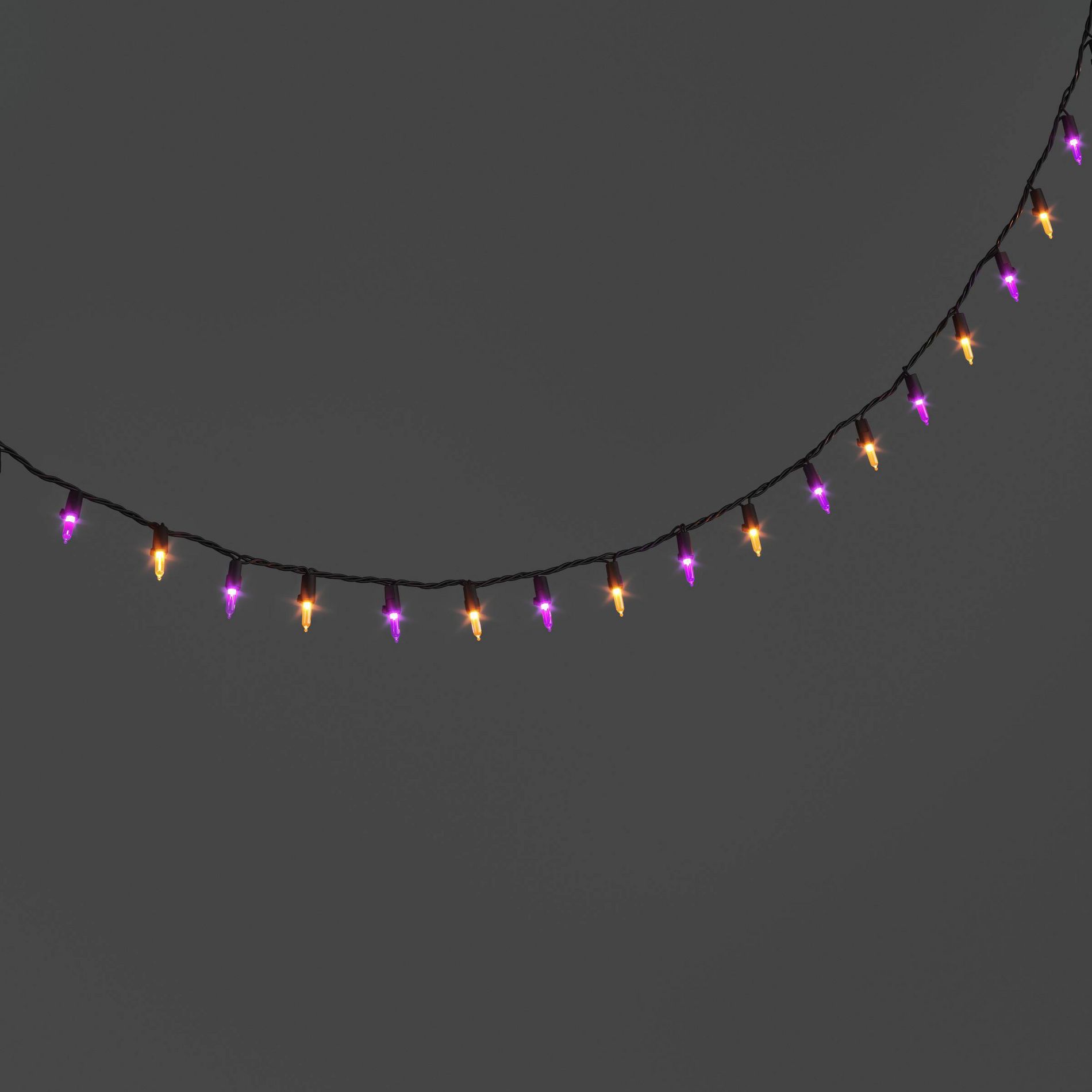 100ct LED Halloween Indoor Outdoor Miniature String Lights Orange/Purple/Black - Hyde and EEK! Boutique™